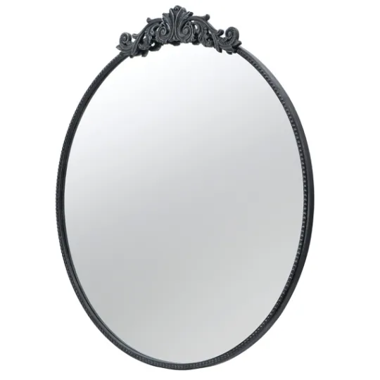Kirkland's Home Round Antique Floral Scroll Mirror, 39 In.- Decorative Mirrors