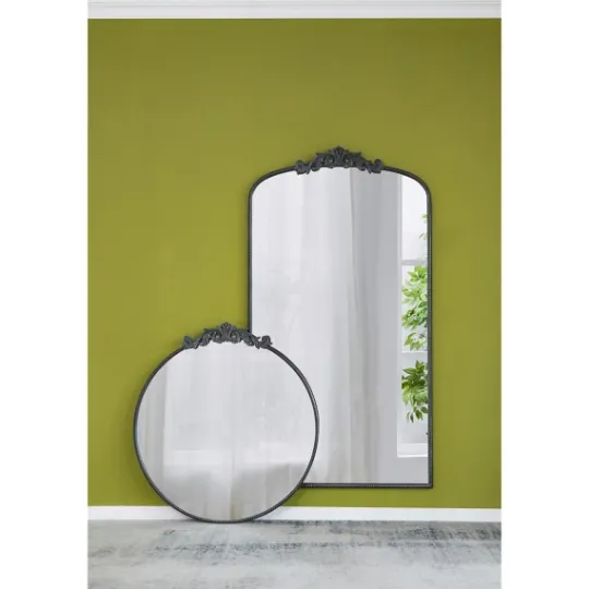 Kirkland's Home Round Antique Floral Scroll Mirror, 39 In.- Decorative Mirrors