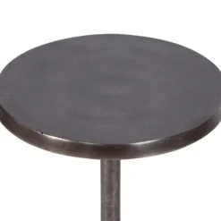 Kirkland's Home Round Antique Nickel Accent Table- Accent & End Tables