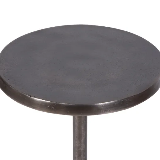 Kirkland's Home Round Antique Nickel Accent Table- Accent & End Tables