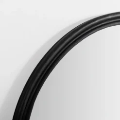 Kirkland's Home Round Black Rattan Wall Mirror- Decorative Mirrors