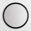 Kirkland's Home Round Black Wood Ridged Mirror- Decorative Mirrors