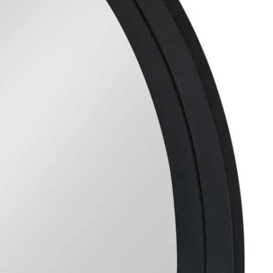 Kirkland's Home Round Black Wood Travis Accent Mirror- Decorative Mirrors