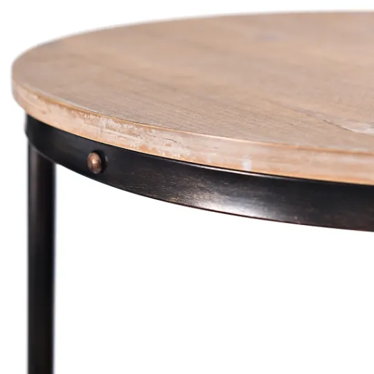 Kirkland's Home Round C-Table With Beaded Base- Accent & End Tables