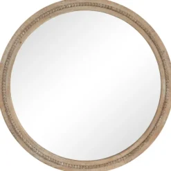 Kirkland's Home Round Distressed Beaded Wall Mirror, 44 In.- Decorative Mirrors