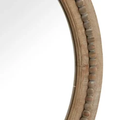 Kirkland's Home Round Distressed Beaded Wall Mirror, 28 In.- Decorative Mirrors