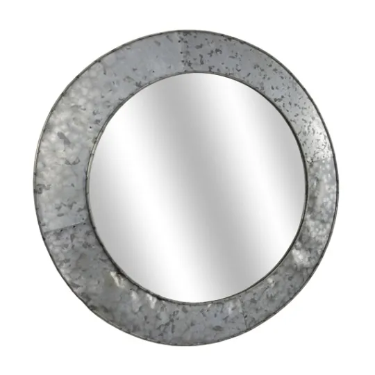 Kirkland's Home Round Galvanized Wall Mirror, 22 In.- Decorative Mirrors