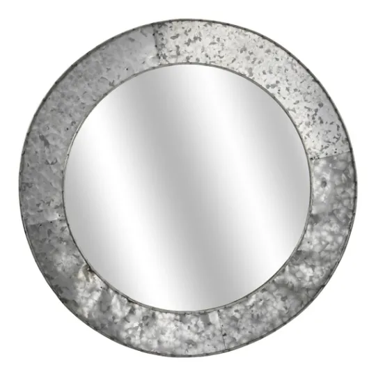 Kirkland's Home Round Galvanized Wall Mirror, 22 In.- Decorative Mirrors
