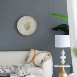 Kirkland's Home Round Gold Gears Wall Clock- Clocks