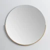 Kirkland's Home Round Gold Half Frame Mirror- Decorative Mirrors