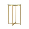Kirkland's Home Round Gold Metal And Glass Side Table- Accent & End Tables