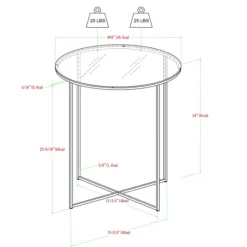 Kirkland's Home Round Gold Metal And Glass Side Table- Accent & End Tables