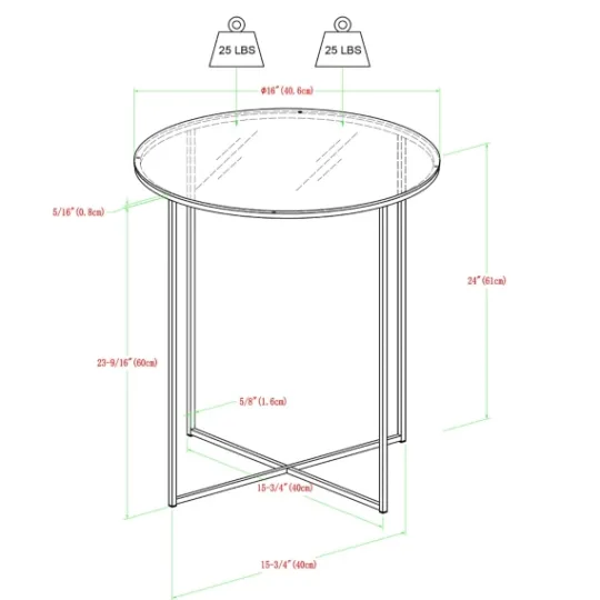 Kirkland's Home Round Gold Metal And Glass Side Table- Accent & End Tables
