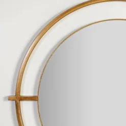 Kirkland's Home Round Gold Modern Wall Mirror- Decorative Mirrors