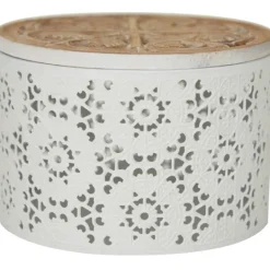 Kirkland's Home Round Intricate Laser Cut Boxes, Set Of 3- Baskets & Boxes