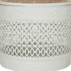 Kirkland's Home Round Intricate Laser Cut Boxes, Set Of 3- Baskets & Boxes