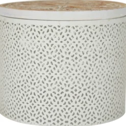 Kirkland's Home Round Intricate Laser Cut Boxes, Set Of 3- Baskets & Boxes