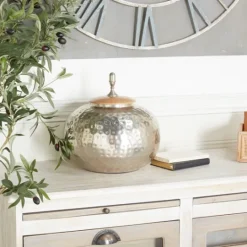 Kirkland's Home Round Jar With Mango Wood Lid- Decorative Bowls & Jars