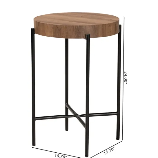 Kirkland's Home Round Light Wood X Base Accent Table- Accent & End Tables