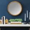 Kirkland's Home Round Maddie Wood Mirror, 20 In.- Framed Mirrors