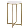 Kirkland's Home Round Marble And Gold Accent Table- Accent & End Tables