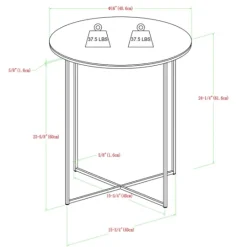 Kirkland's Home Round Marble And Gold Accent Table- Accent & End Tables