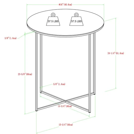Kirkland's Home Round Marble And Gold Accent Table- Accent & End Tables