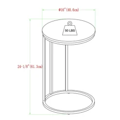 Kirkland's Home Round Marble And Gold C-Table- Accent & End Tables