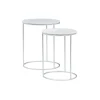 Kirkland's Home Round Marble Nesting 2-Pc. Accent Table Set- Accent & End Tables