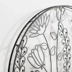 Kirkland's Home Round Metal Floral Cutout Wall Plaque- Wall Plaques