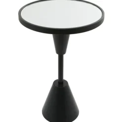 Kirkland's Home Round Metal Mirrored Top Side Table- Accent & End Tables