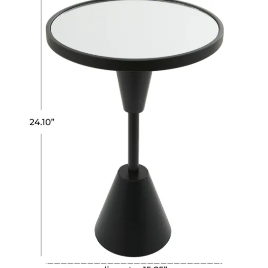 Kirkland's Home Round Metal Mirrored Top Side Table- Accent & End Tables