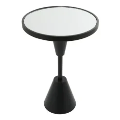 Kirkland's Home Round Metal Mirrored Top Side Table- Accent & End Tables