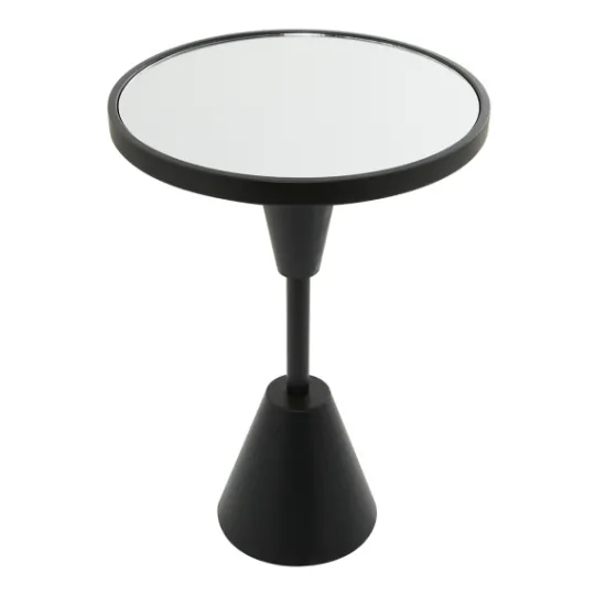 Kirkland's Home Round Metal Mirrored Top Side Table- Accent & End Tables