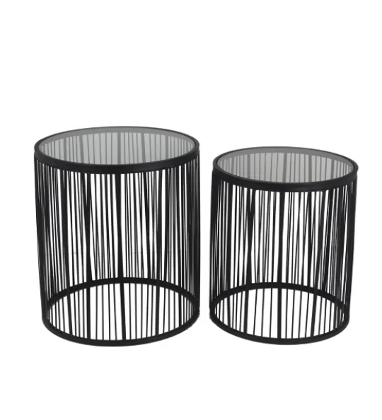 Kirkland's Home Round Metal Wire Accent Tables, Set Of 2- Accent & End Tables