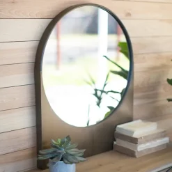Kirkland's Home Round Mirror With Rectangular Base- Decorative Mirrors