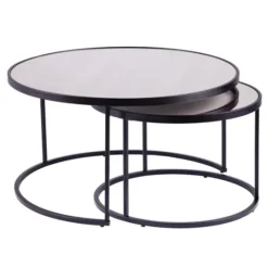 Kirkland's Home Round Mirrored Nesting Tables, Set Of 2- Coffee Tables