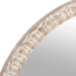 Kirkland's Home Round Natural Beaded Wall Mirror- Decorative Mirrors