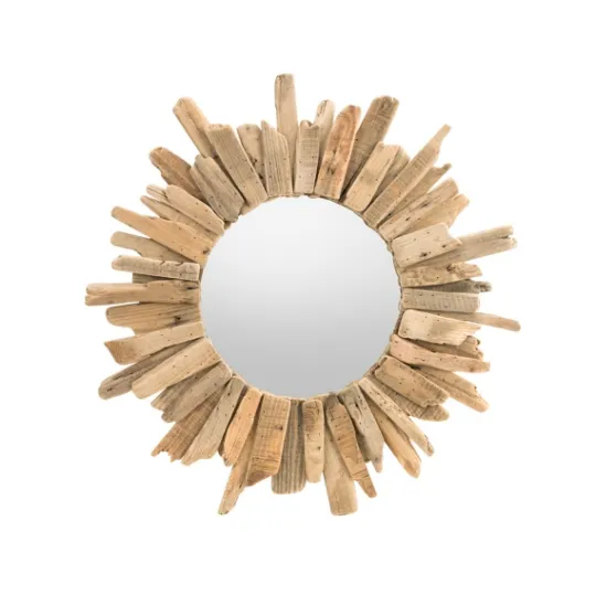 Kirkland's Home Round Natural Driftwood Frame Mirror- Decorative Mirrors