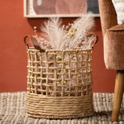 Kirkland's Home Round Natural Open Weave Baskets, Set Of 3- Baskets & Boxes