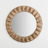 Kirkland's Home Round Natural Textured Wood Wall Mirror- Decorative Mirrors