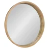 Kirkland's Home Round Natural Wood Hutton Mirror- Decorative Mirrors