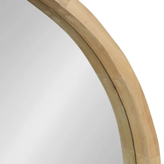 Kirkland's Home Round Natural Wood Hutton Mirror- Decorative Mirrors