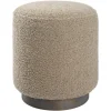 Kirkland's Home Round Oatmeal Boucle Ottoman- Benches & Ottomans