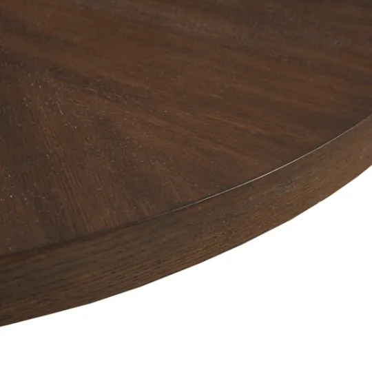 Kirkland's Home Round Walnut Wood Starburst Coffee Table- Coffee Tables