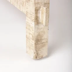 Kirkland's Home Round Whitewash Wood Modern Farmhouse Coffee Table- Coffee Tables