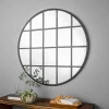Kirkland's Home Round Windowpane Wall Mirror, 40 In.- Decorative Mirrors