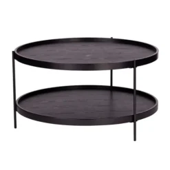 Kirkland's Home Round Wood Farmhouse Coffee Table- Coffee Tables