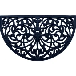 Kirkland's Home Rubber Halfmoon Flower Doormat- Doormats