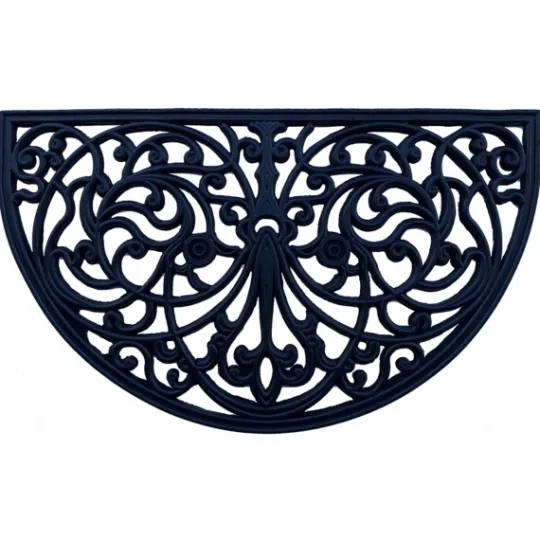 Kirkland's Home Rubber Halfmoon Flower Doormat- Doormats